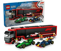 LEGO® City F1® sunkvežimis su RB20 ir AMR24 F1® automobiliais (60445)