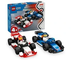 LEGO® City F1® „Williams Racing“ ir „Haas“ F1® lenktyniniai automobiliai (60464)
