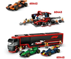 LEGO® City F1® „Williams Racing“ ir „Haas“ F1® lenktyniniai automobiliai (60464)