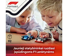 LEGO® City F1® „Williams Racing“ ir „Haas“ F1® lenktyniniai automobiliai (60464)