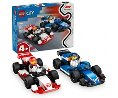 LEGO® City F1® „Williams Racing“ ir „Haas“ F1® lenktyniniai automobiliai (60464)