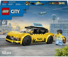 „LEGO® City“ geltonasis taksi, automobilio modelio rinkinys su 2 minifigūrėlėmis, 60487
