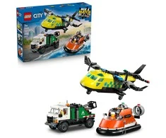 „LEGO® City“ lėktuvas, techninės priežiūros sunkvežimis ir visureigis su oro pagalve, 60505