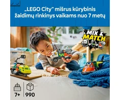 „LEGO® City“ lėktuvas, techninės priežiūros sunkvežimis ir visureigis su oro pagalve, 60505