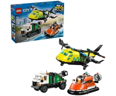 „LEGO® City“ lėktuvas, techninės priežiūros sunkvežimis ir visureigis su oro pagalve, 60505