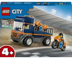 „LEGO® City“ motociklų transporteris, žaislas ir 2 minifigūrėlės, 60491