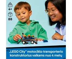 „LEGO® City“ motociklų transporteris, žaislas ir 2 minifigūrėlės, 60491