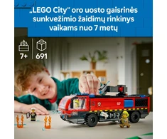 „LEGO® City“ oro uosto ugniagesių sunkvežimis, žaislas, konstravimo rinkinys, 60499