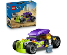 „LEGO® City“ patobulintas automobilis, lenktyninio automobilio konstravimo žaislas ir minifigūrėlė, 60485
