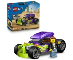 „LEGO® City“ patobulintas automobilis, lenktyninio automobilio konstravimo žaislas ir minifigūrėlė, 60485