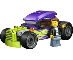 „LEGO® City“ patobulintas automobilis, lenktyninio automobilio konstravimo žaislas ir minifigūrėlė, 60485
