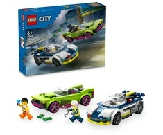 LEGO® City Policijos automobilis ir galingo automobilio gaudynės 60415