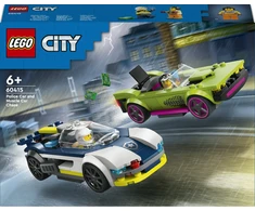 LEGO® City Policijos automobilis ir galingo automobilio gaudynės 60415
