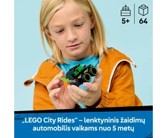 „LEGO® City“ „Ratai“ – žaidimų lenktyninis automobilis, automobilio modelio rinkinys, 60484