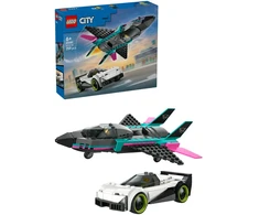 „LEGO® City“ Reaktyvinis lėktuvas prieš automobilį, automobilių ir lėktuvo žaidimo rinkinys, 60489