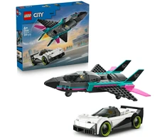 „LEGO® City“ Reaktyvinis lėktuvas prieš automobilį, automobilių ir lėktuvo žaidimo rinkinys, 60489