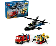 LEGO® City Sraigtasparnio, ugniagesių automobilio ir povandeninio laivo rinkinys (60462)