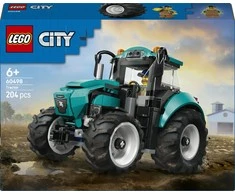 „LEGO® City“ traktorius, ūkio žaislas, konstravimo rinkinys ir minifigūrėlė, 60498