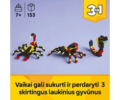 LEGO® Creator 3in1 Laukiniai gyvūnai: nepaprastas voras (31159)