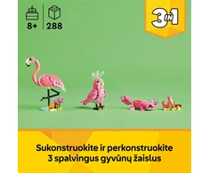 LEGO® Creator 3 v 1 Laukiniai gyvūnai: rožinis flamingas (31170)