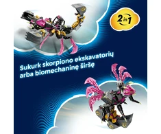 „LEGO® DREAMZzz™“ Košmarų skorpionas-ekskavatorius 71513