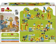 LEGO® DUPLO® Town „3 in 1“ statybvietė ir transporto priemonės 10476