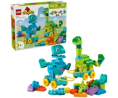 LEGO® DUPLO® Town Dinozaurai ant ratukų „trys viename“ 10451