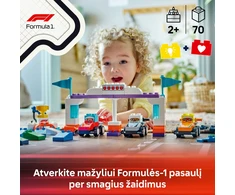 LEGO® DUPLO® Town F1® komandos lenktyniniai automobiliai ir vairuotojai Konstravimo žaislas visai šeimai 10445