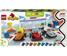 LEGO® DUPLO® Town F1® komandos lenktyniniai automobiliai ir vairuotojai Konstravimo žaislas visai šeimai 10445