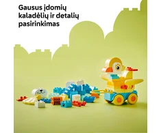 LEGO® DUPLO Gyvūnai ant ratukų „trys viename“ (10448)