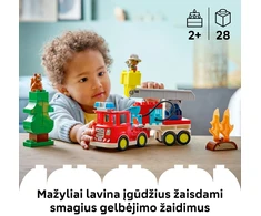 LEGO® DUPLO® Town Ugniagesių sunkvežimis su žarna ir ugniagesiu 10473