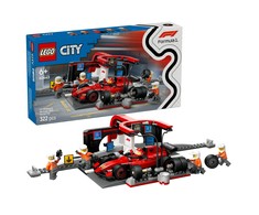 LEGO® City F1® remonto punktas, mechanikai ir Ferrari automobilis (60443)