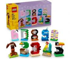 LEGO® gimtadienio skaičiai Gyvūnų tematikos dekoras 40807
