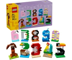 LEGO® gimtadienio skaičiai Gyvūnų tematikos dekoras 40807