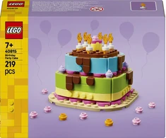 LEGO® gimtadienio tortas su dekoracijomis, smagus dovanų rinkinys, stalo dekoras 40815