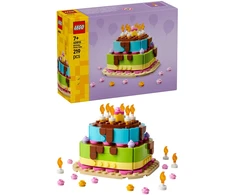 LEGO® gimtadienio tortas su dekoracijomis, smagus dovanų rinkinys, stalo dekoras 40815