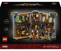 LEGO® Icons Knygynas: knygų lentynos dekoras, rinkinys 11379