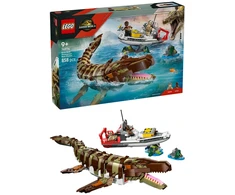 LEGO® Jurassic World Konstruojamas mozazauras ir misiją vykdantis laivas 76974