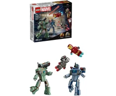 LEGO Marvel Geležinis žmogus ir Karo mašina prieš „Hammer“ dronus 76320