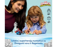 LEGO® ǀ Marvel Spidey And His Amazing Friends Voriukas ant motociklo prieš Raganosį 11206