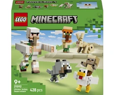 LEGO® Minecraft® Vištų raitelis ir užpuolimas dykumoje 21592