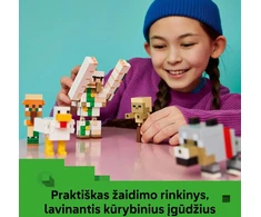 LEGO® Minecraft® Vištų raitelis ir užpuolimas dykumoje 21592