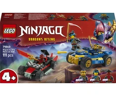 LEGO® NINJAGO® Rogue ir Drikso lenktyninių automobilių kova 71840