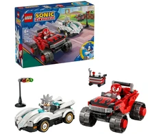 LEGO® Sonic the Hedgehog™ Sidabrinis automobilis prieš Knuckles sunkvežimį monstrą 77118