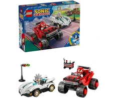 LEGO® Sonic the Hedgehog™ Sidabrinis automobilis prieš Knuckles sunkvežimį monstrą 77118