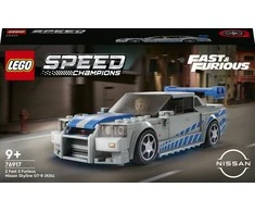 Speed Champions LEGO® Speed Champions „Greiti ir įsiutę 2“ „Nissan Skyline GT-R (R34)“ 76917 (319 dalių) Rinkinys 76917