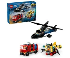 LEGO® City Sraigtasparnio, ugniagesių automobilio ir povandeninio laivo rinkinys (60462)