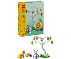 LEGO® Velykų kiškio ir viščiuko margučių medžioklė Žaisliniai gyvūnai Konstravimo rinkinys 40808