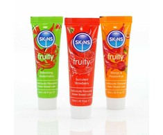 Skins Fruity Sampler Intimate Lubricant Tubes 3x12ml - Watermelon, Strawberry, Mango &amp; Passionfruit