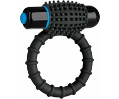 Doc Johnson CalExotics Vibrating Ring Juodas 10-Function Silicone Intimate Device
